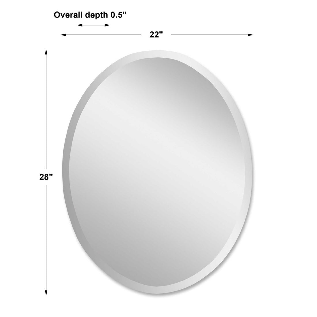 UTTERMOST Frameless Vanity Oval Mirror - Mirrors