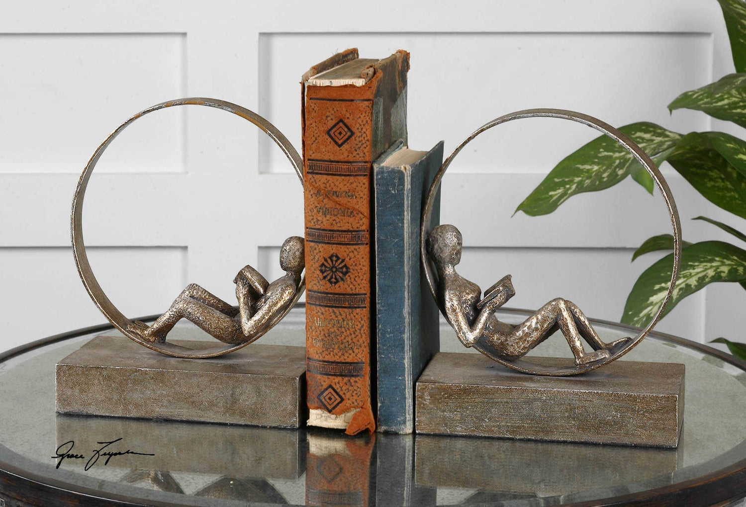 UTTERMOST Lounging Reader Bookends Set Of 2 - Decorative Accents
