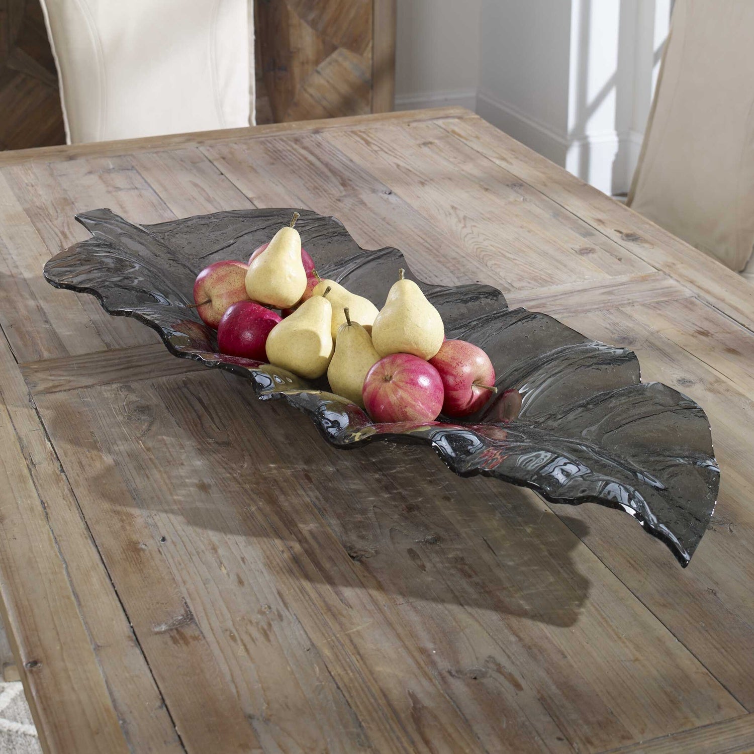 UTTERMOST Smoked Leaf Tray - Decorative Accents