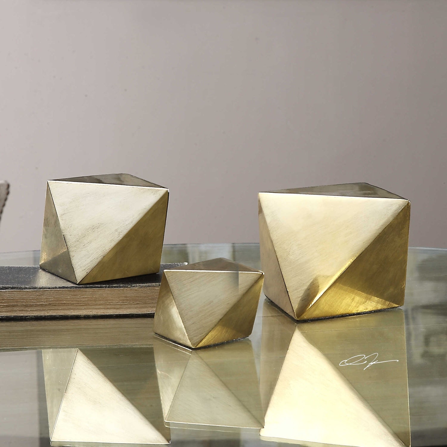 UTTERMOST RHOMBUS CHAMPAGNE ACCENTS - Decorative Accents