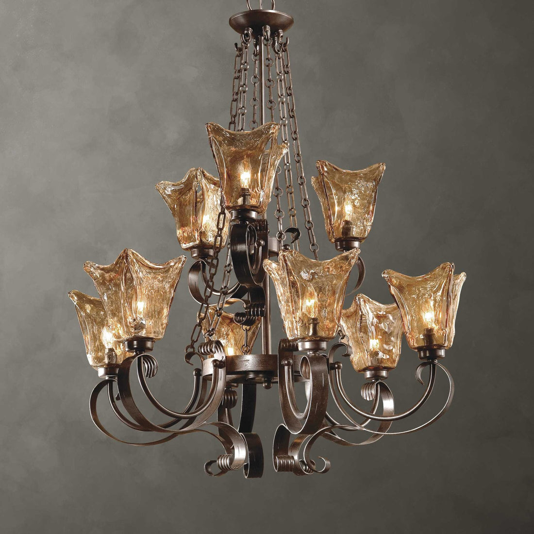 UTTERMOST, VETRAIO OIL RUBBED CHANDELIER, CHANDELIER LIGHT