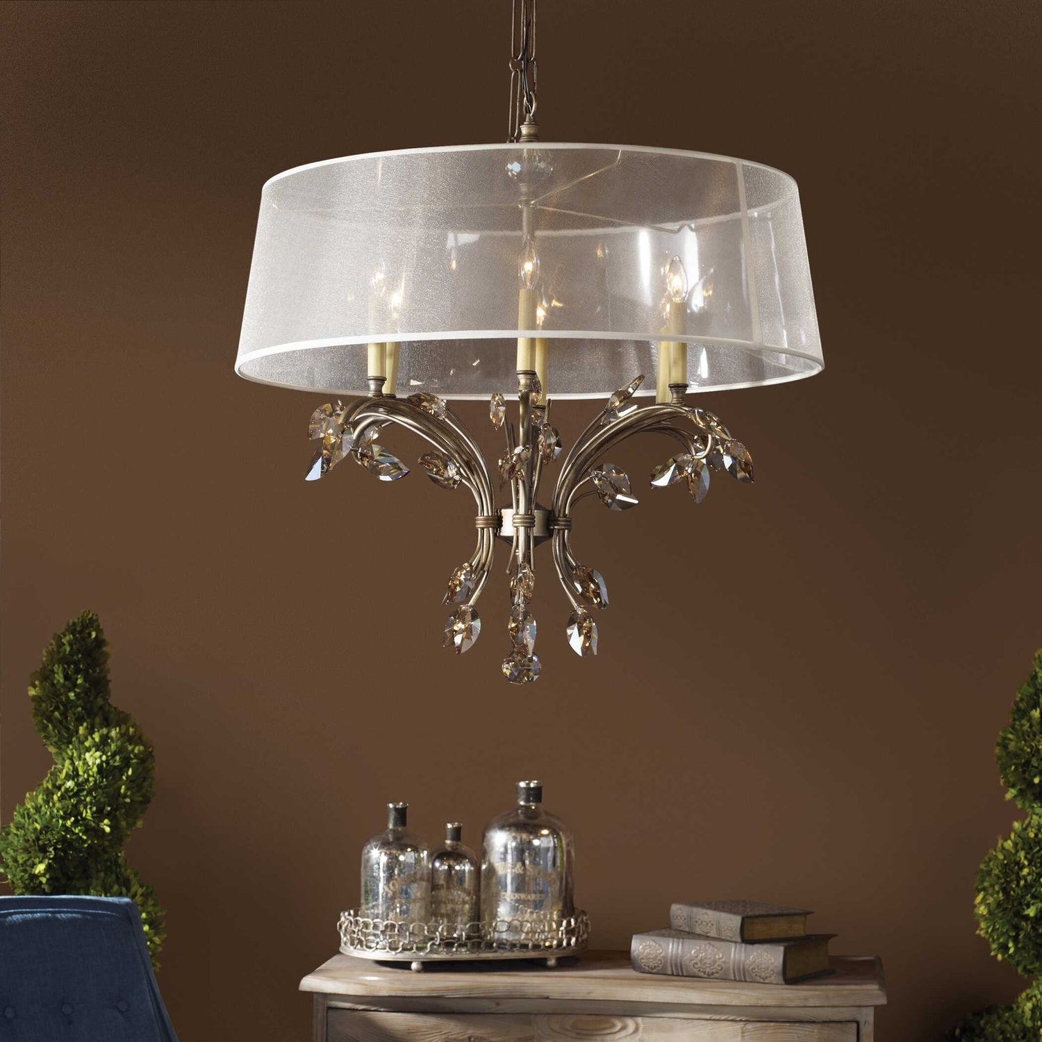 UTTERMOST, ALENYA SHADE CHANDELIER, CHANDELIER LIGHT