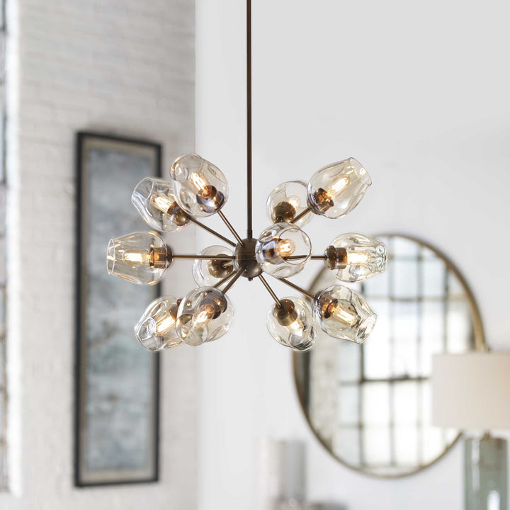 UTTERMOST, CHET SPUTNIK CHANDELIER, CHANDELIER LIGHT