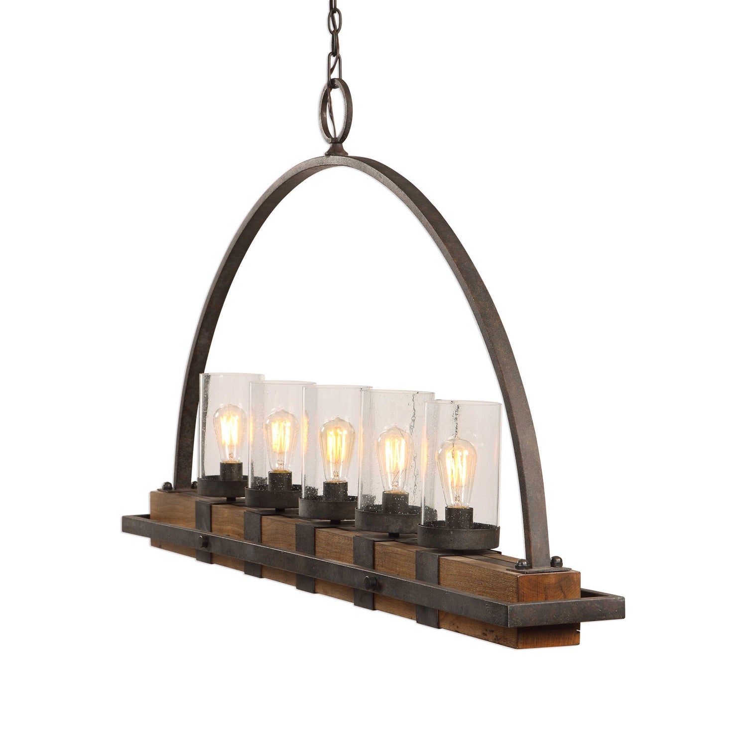 UTTERMOST, Atwood Rustic Linear Chandelier, CHANDELIER LIGHT