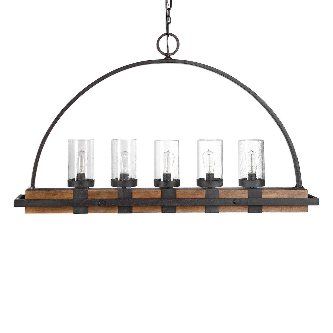 UTTERMOST, ATWOOD RUSTIC LINEAR CHANDELIER, CHANDELIER LIGHT