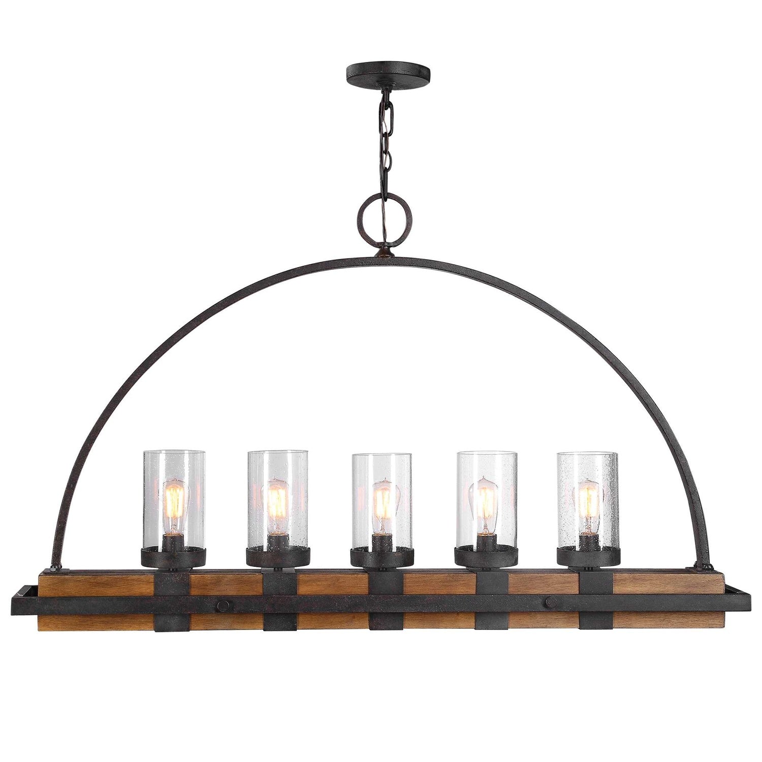 UTTERMOST, Atwood Rustic Linear Chandelier, CHANDELIER LIGHT