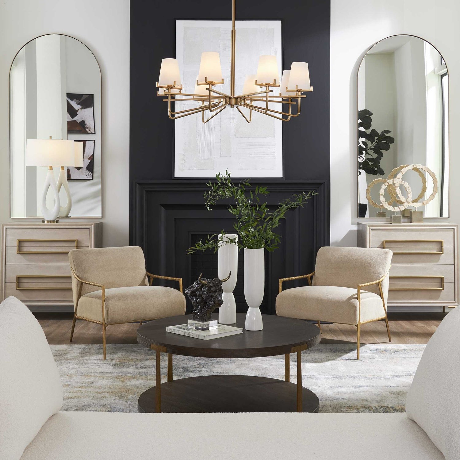 UTTERMOST, LASSEN CHANDELIER, CHANDELIER LIGHT