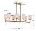 UTTERMOST, AWYR LINEAR CHANDELIER, CHANDELIER LIGHT