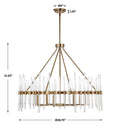 UTTERMOST, CRYSTAL STICK CHANDELIER, CHANDELIER LIGHT