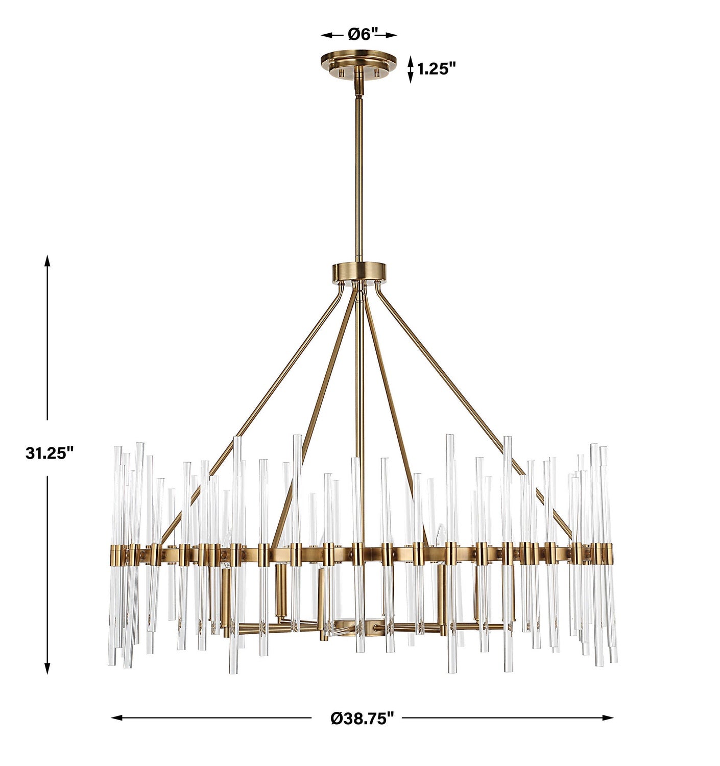 UTTERMOST, CRYSTAL STICK CHANDELIER, CHANDELIER LIGHT