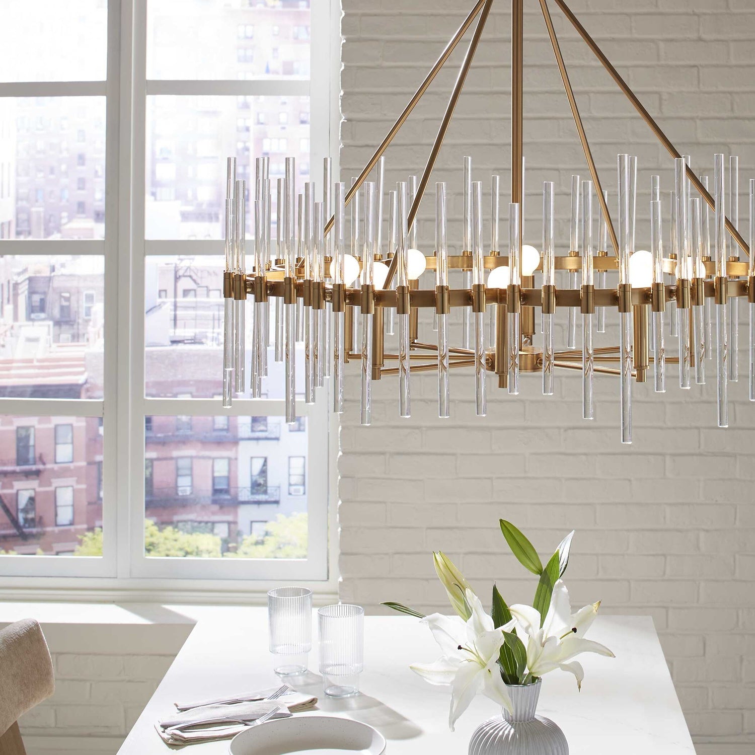 UTTERMOST, CRYSTAL STICK CHANDELIER, CHANDELIER LIGHT
