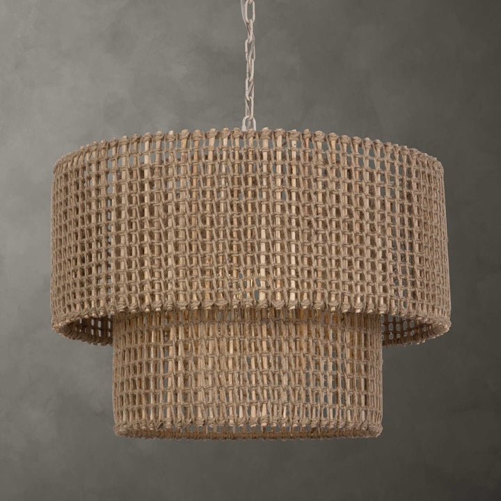 UTTERMOST, BISWAS WOVEN JUTE PENDANT, PENDANT LIGHT
