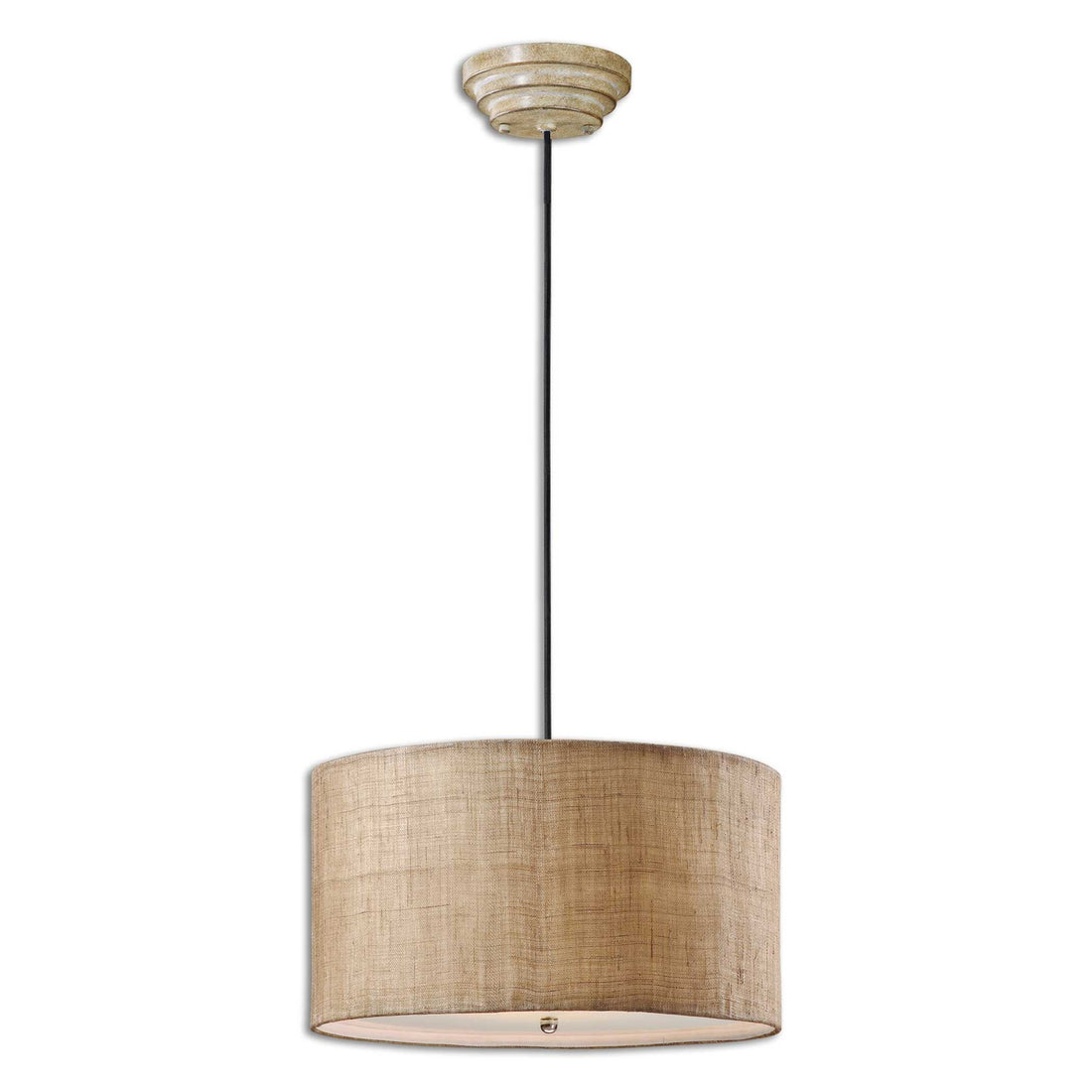 UTTERMOST, DAFINA BURLAP DRUM PENDANT, PENDANT LIGHT