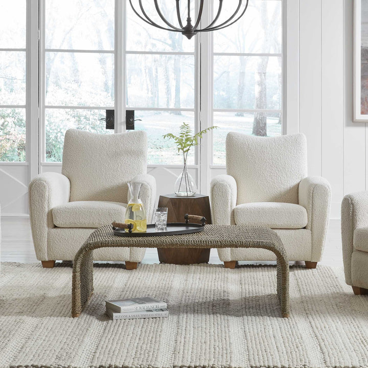 UTTERMOST CALABRIA WOVEN SEAGRASS COFFEE TABLE - Coffee