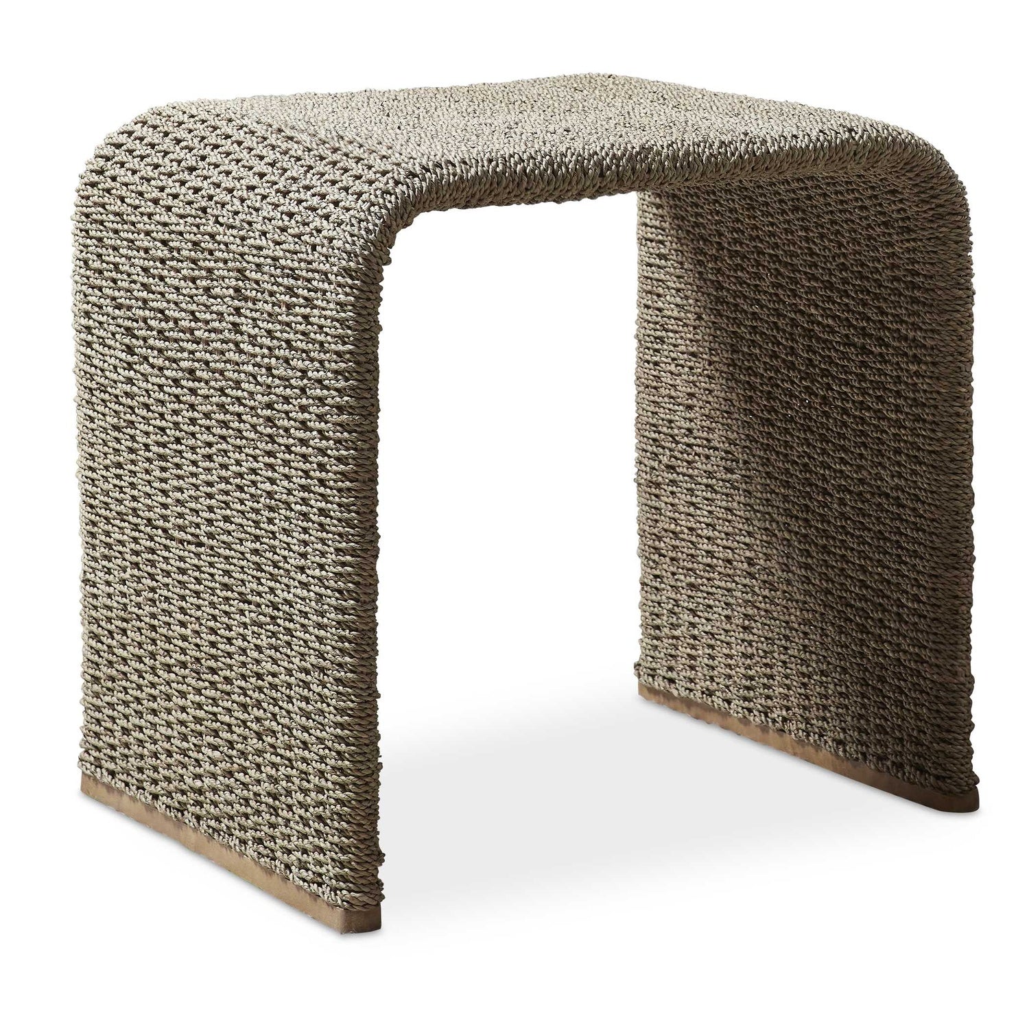 UTTERMOST Calabria Woven Seagrass End Table - Side