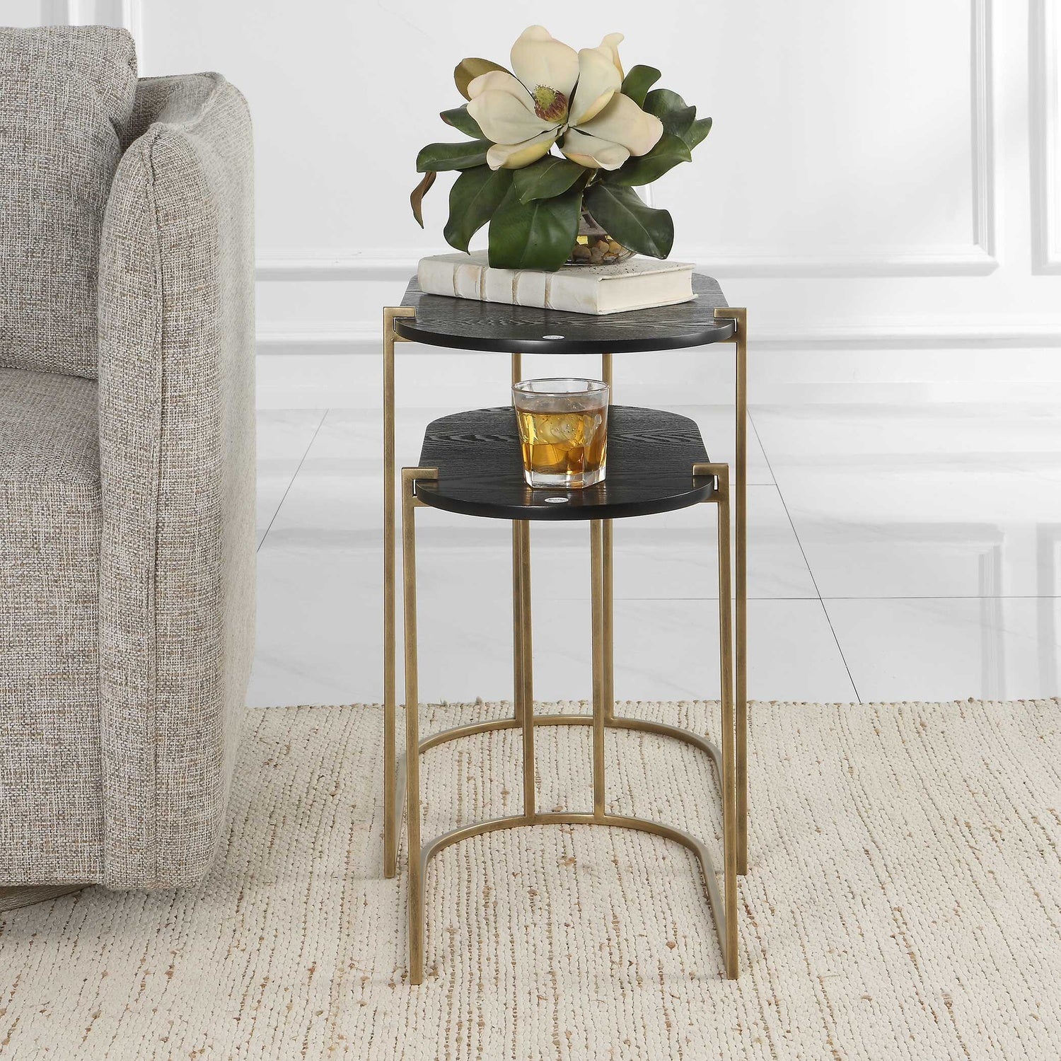 UTTERMOST Aztec Nesting Tables Set Of 2 - Side