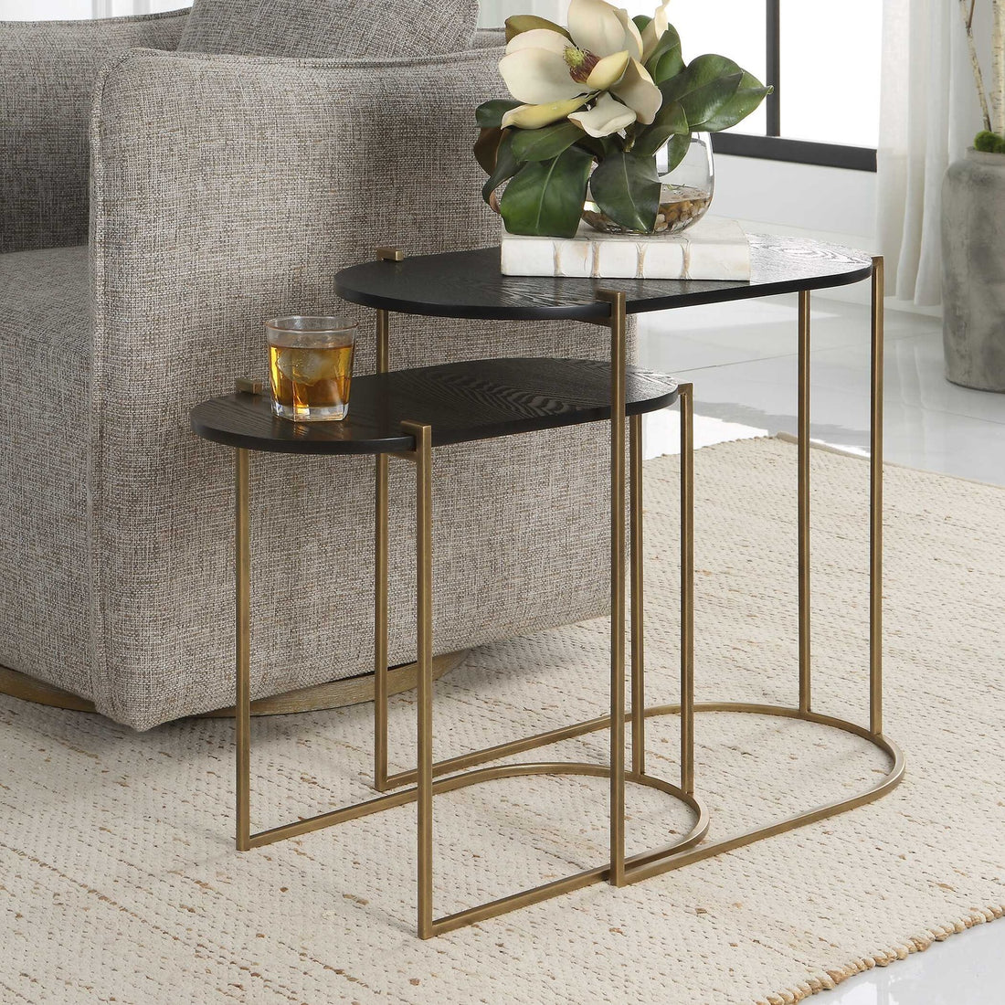 UTTERMOST Aztec Nesting Tables Set Of 2 - Side