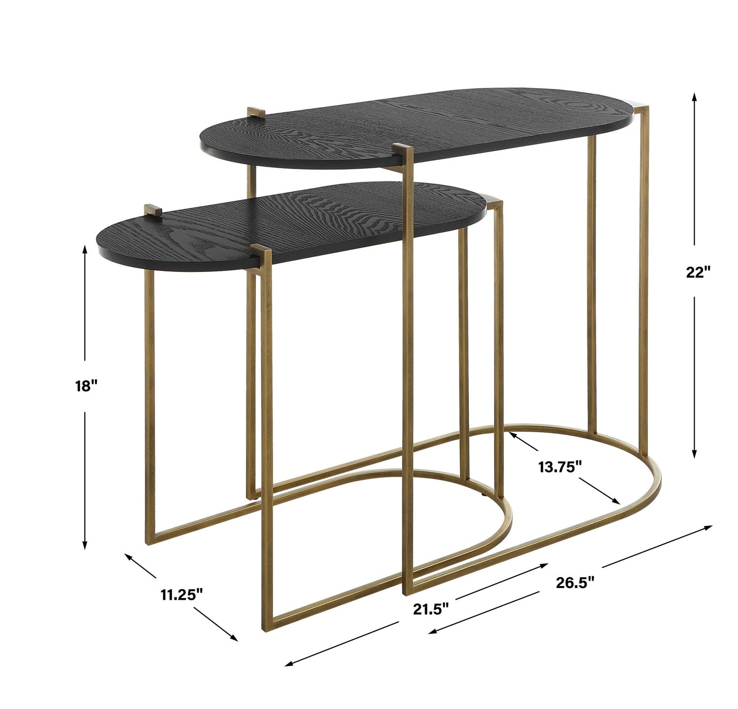 UTTERMOST Aztec Nesting Tables Set Of 2 - Side