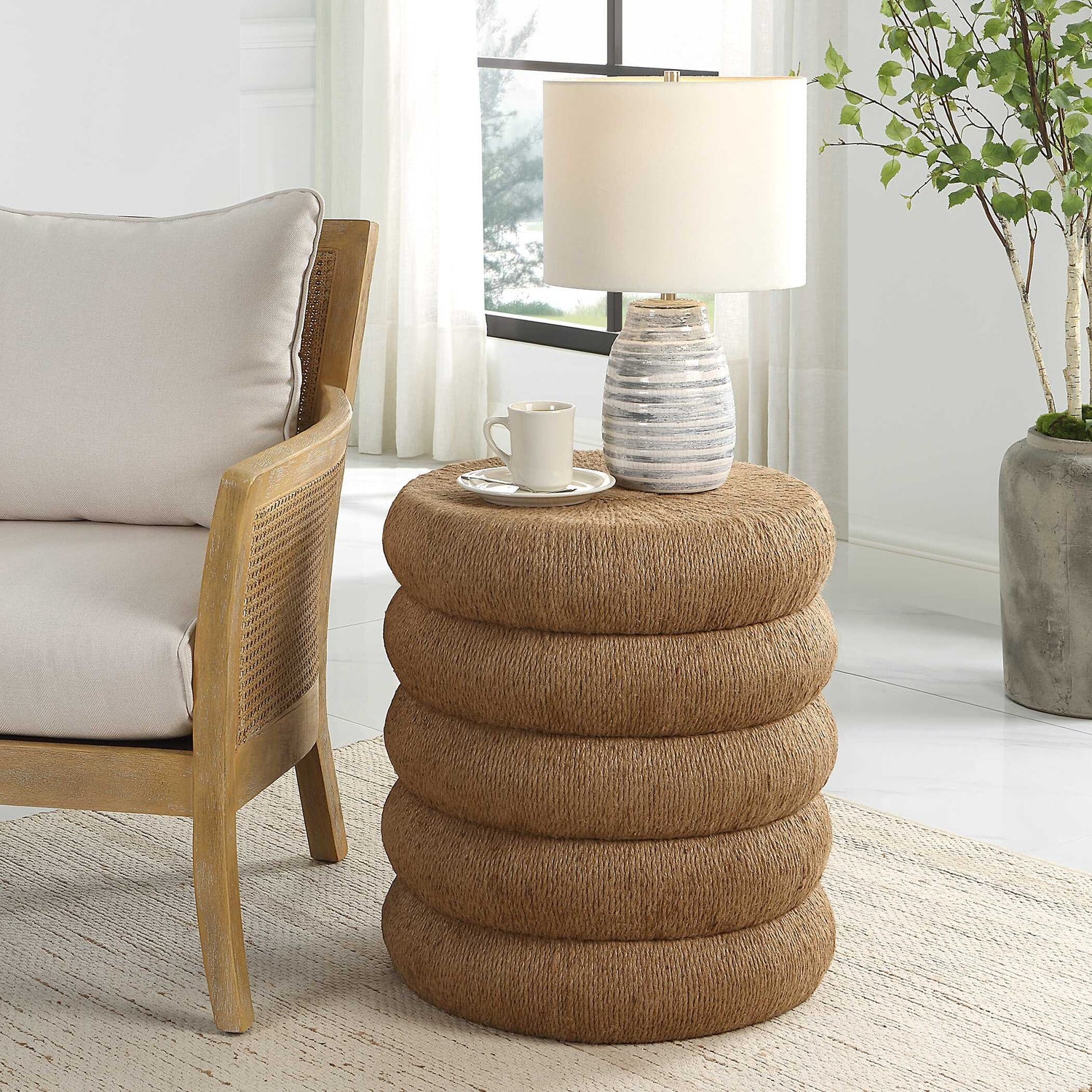 UTTERMOST CAPITAN BRAIDED SIDE TABLE - Side
