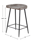 UTTERMOST Cordova Carved Counter Stool - Benches, Ottoman, Stools