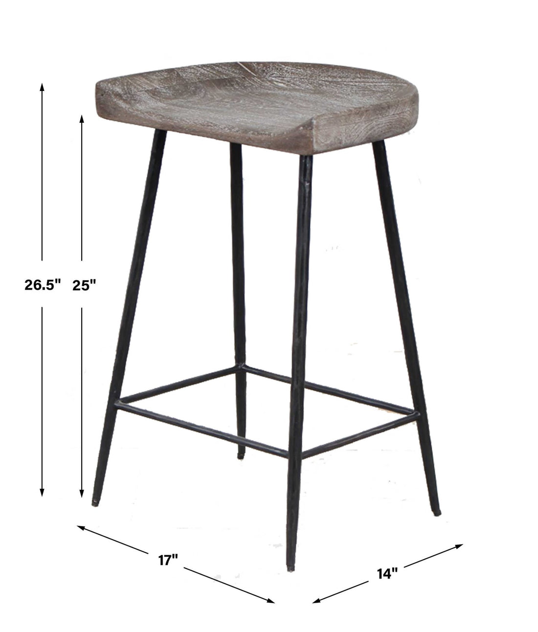 UTTERMOST Cordova Carved Counter Stool - Benches, Ottoman, Stools