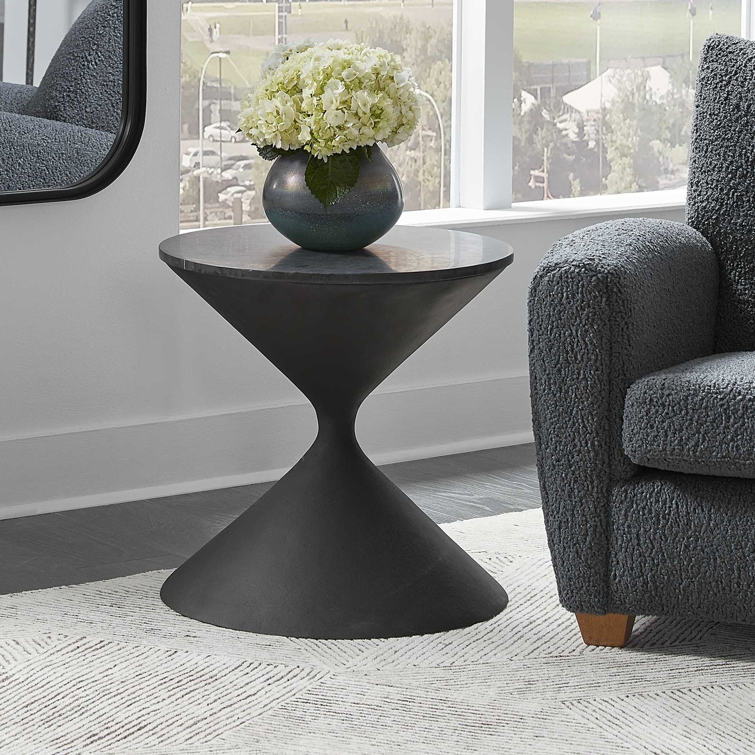 UTTERMOST TIME'S UP SHAPED SIDE TABLE - Side
