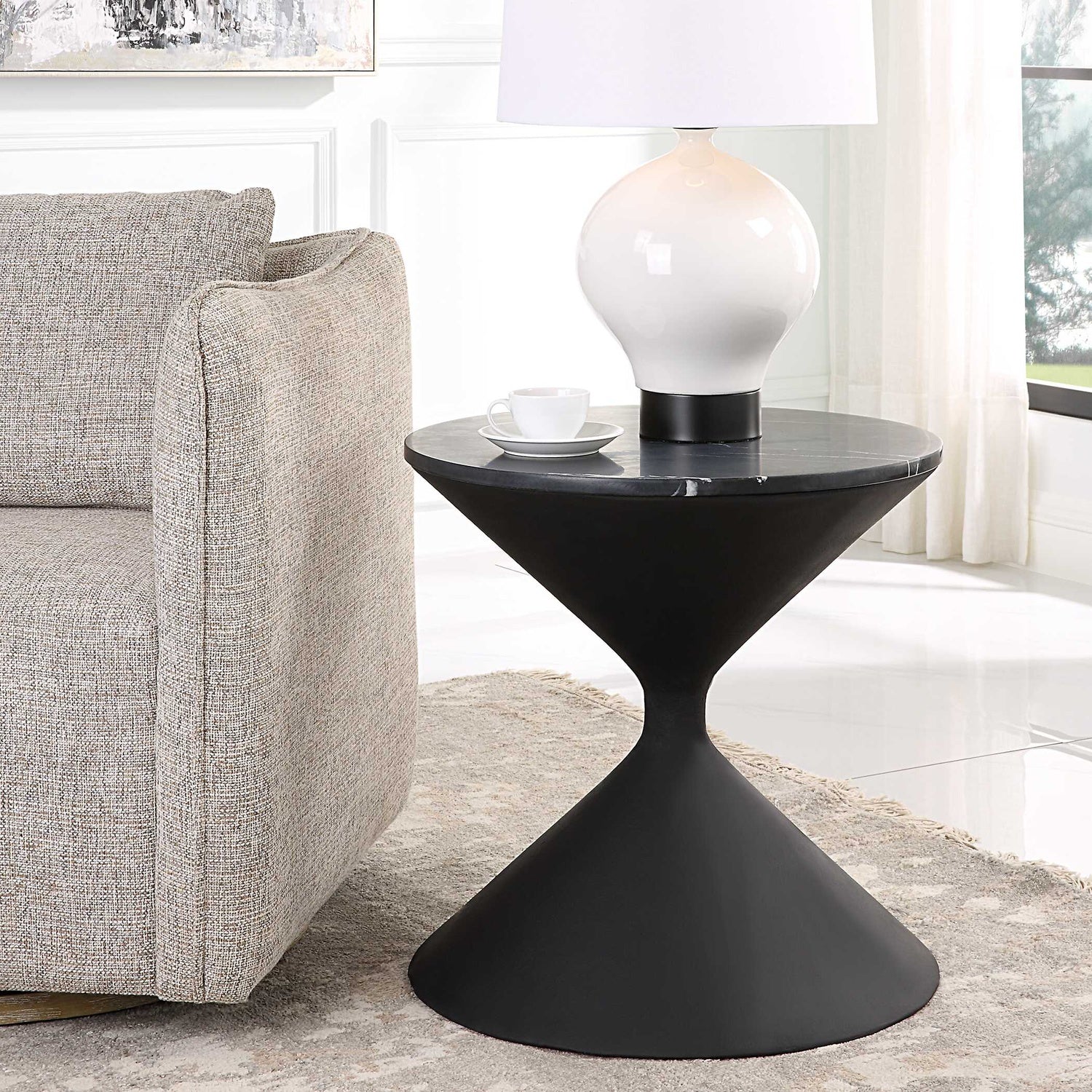 UTTERMOST TIME'S UP SHAPED SIDE TABLE - Side