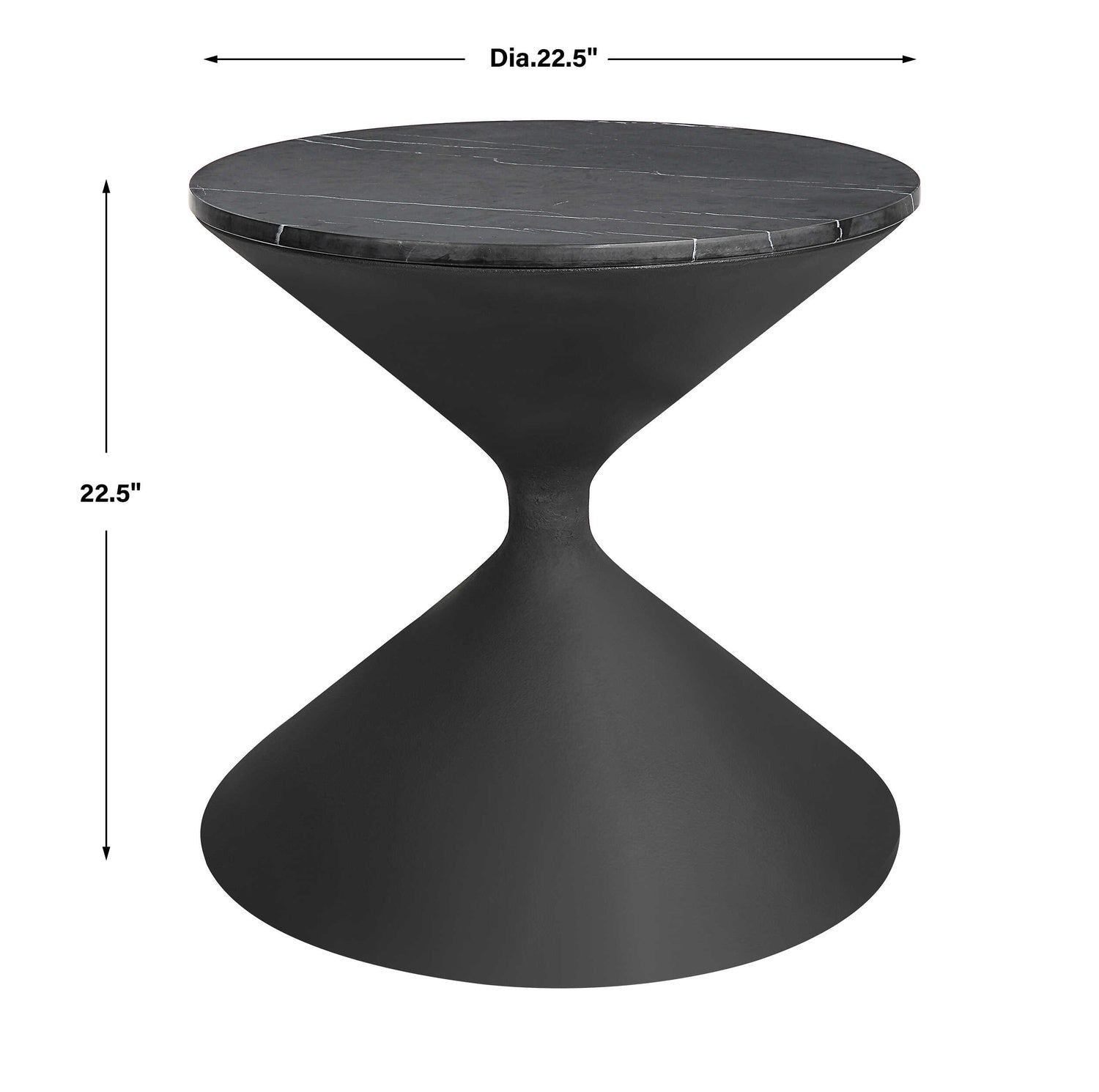 UTTERMOST TIME'S UP SHAPED SIDE TABLE - Side