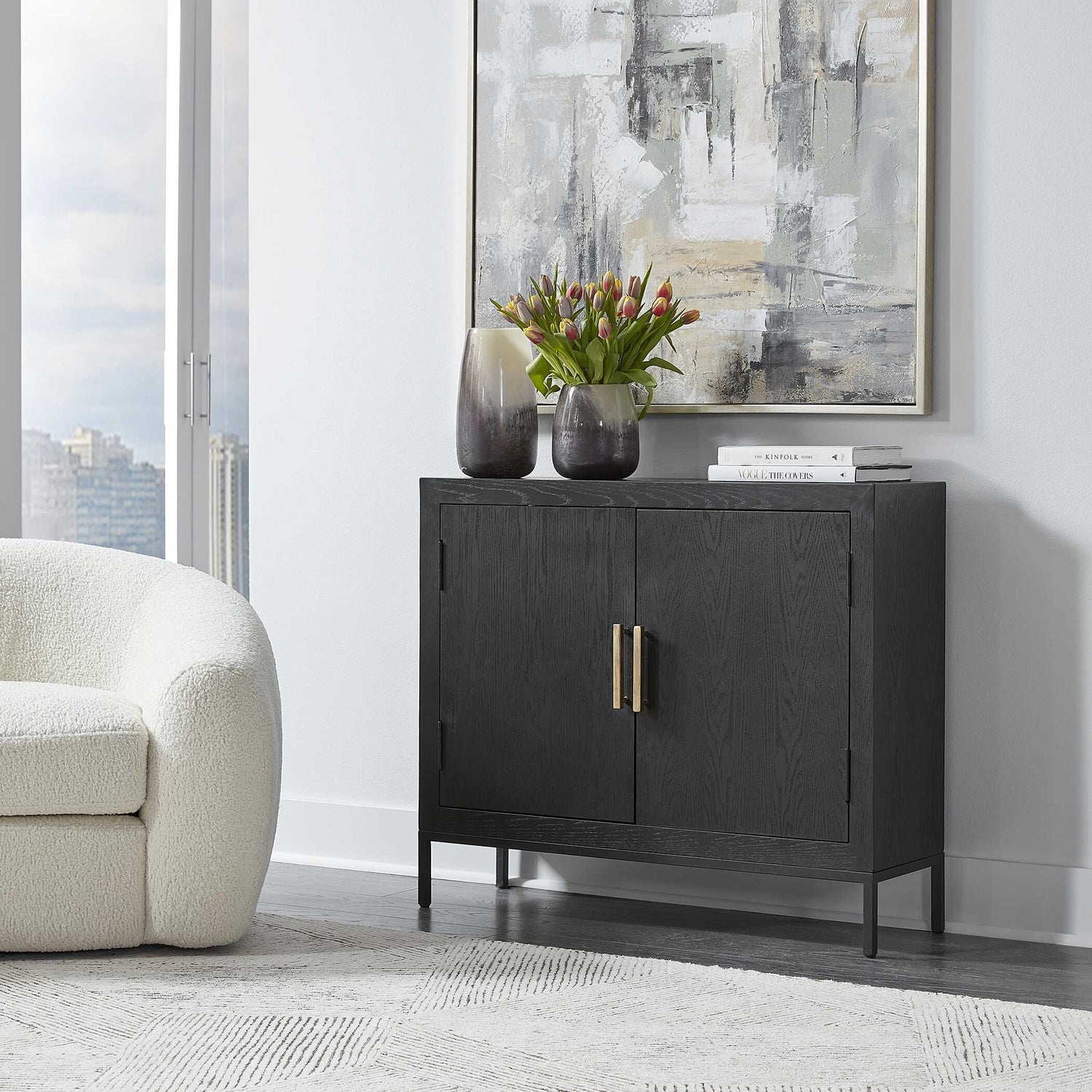 UTTERMOST FRONT RANGE 2 DOOR CABINET - Cabinets & Bar