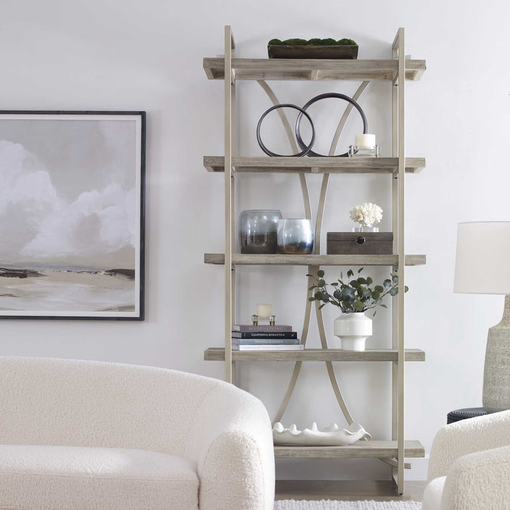 UTTERMOST SWAY SOFT ETAGERE - Cabinets & Bar