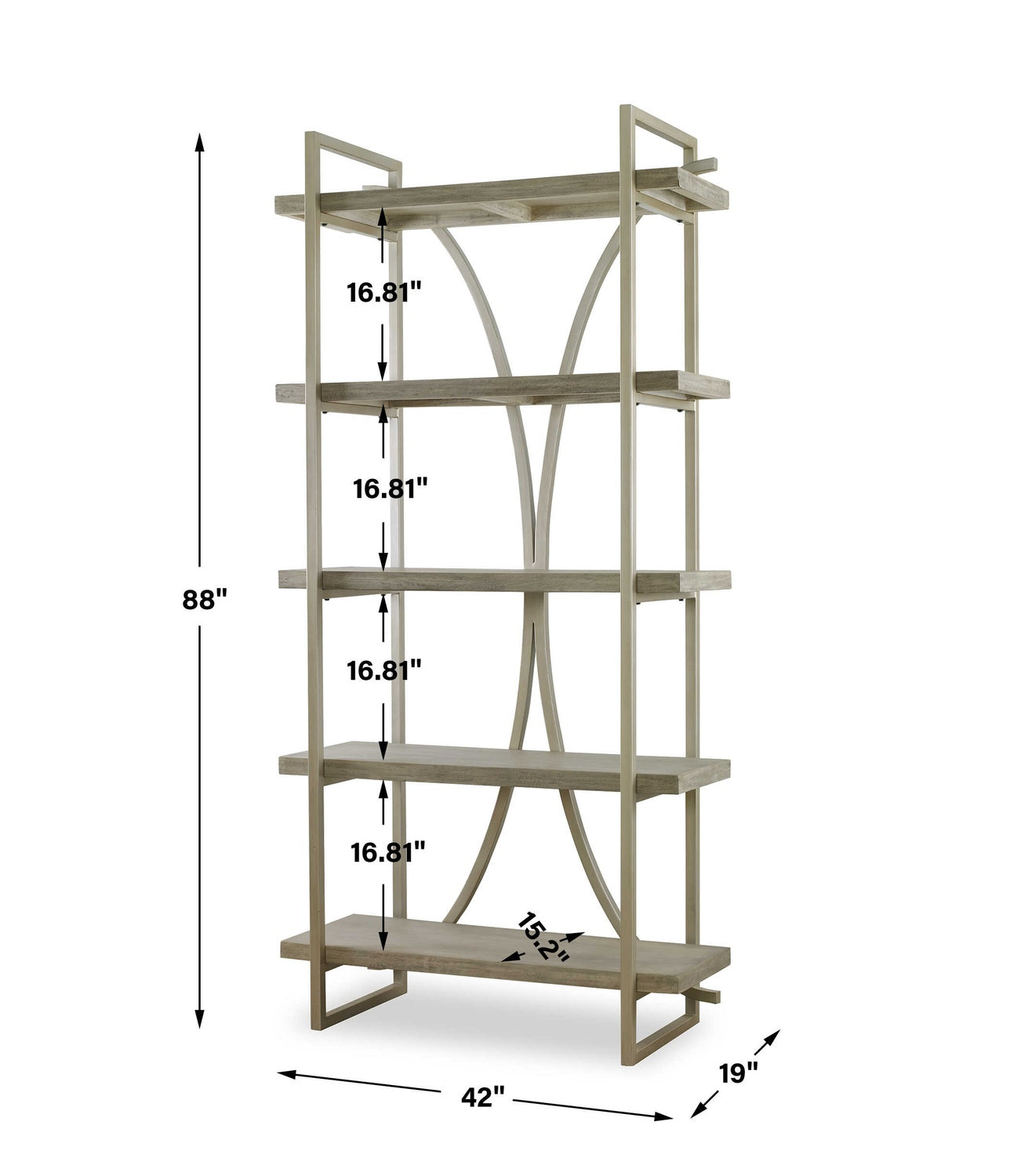 UTTERMOST Sway Soft Etagere - Cabinets & Bar