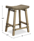 UTTERMOST Everglade Sea Grass Counter Stool - Benches, Ottoman, Stools