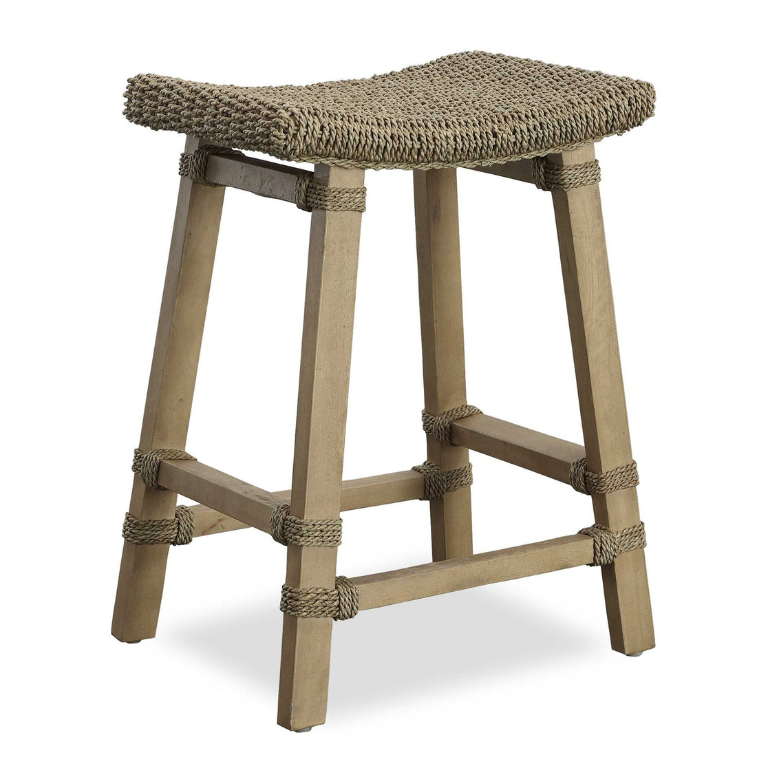 UTTERMOST Everglade Sea Grass Counter Stool - Benches, Ottoman, Stools