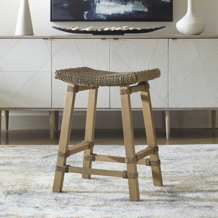 UTTERMOST Everglade Sea Grass Counter Stool - Benches, Ottoman, Stools