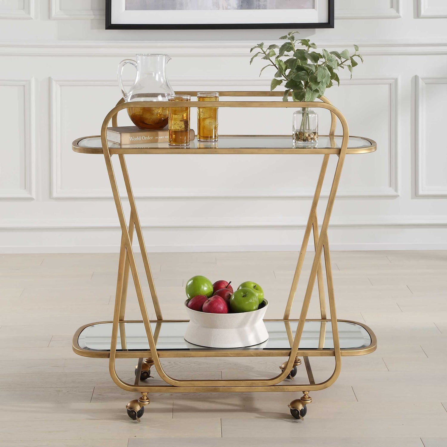 UTTERMOST Swain Serving Cart - Cabinets & Bar