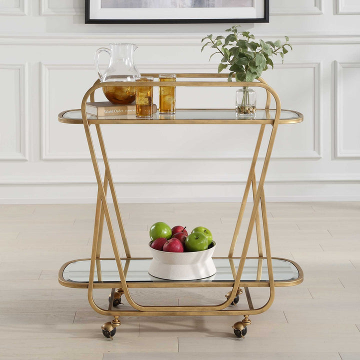 UTTERMOST Swain Serving Cart - Cabinets & Bar
