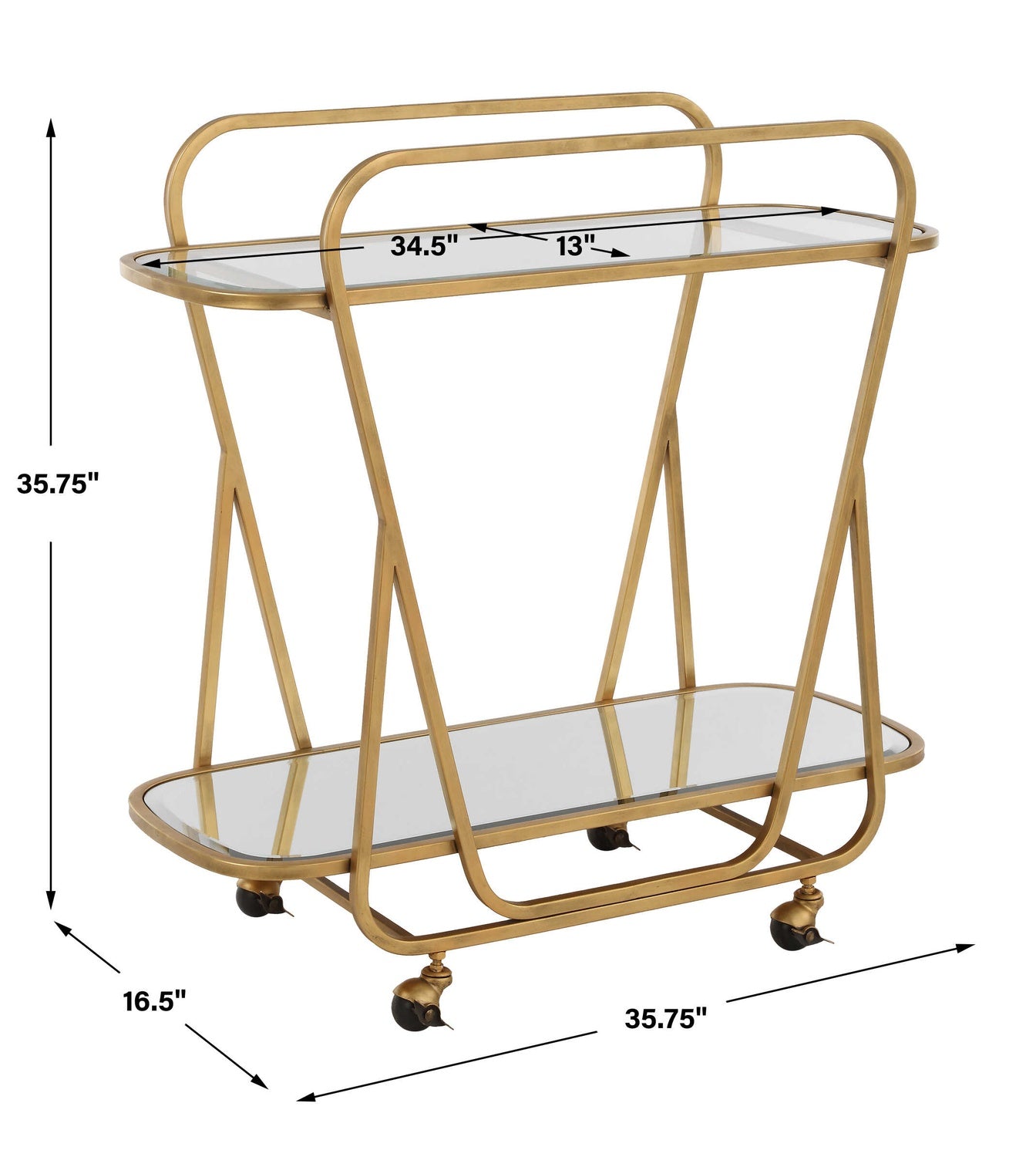 UTTERMOST Swain Serving Cart - Cabinets & Bar
