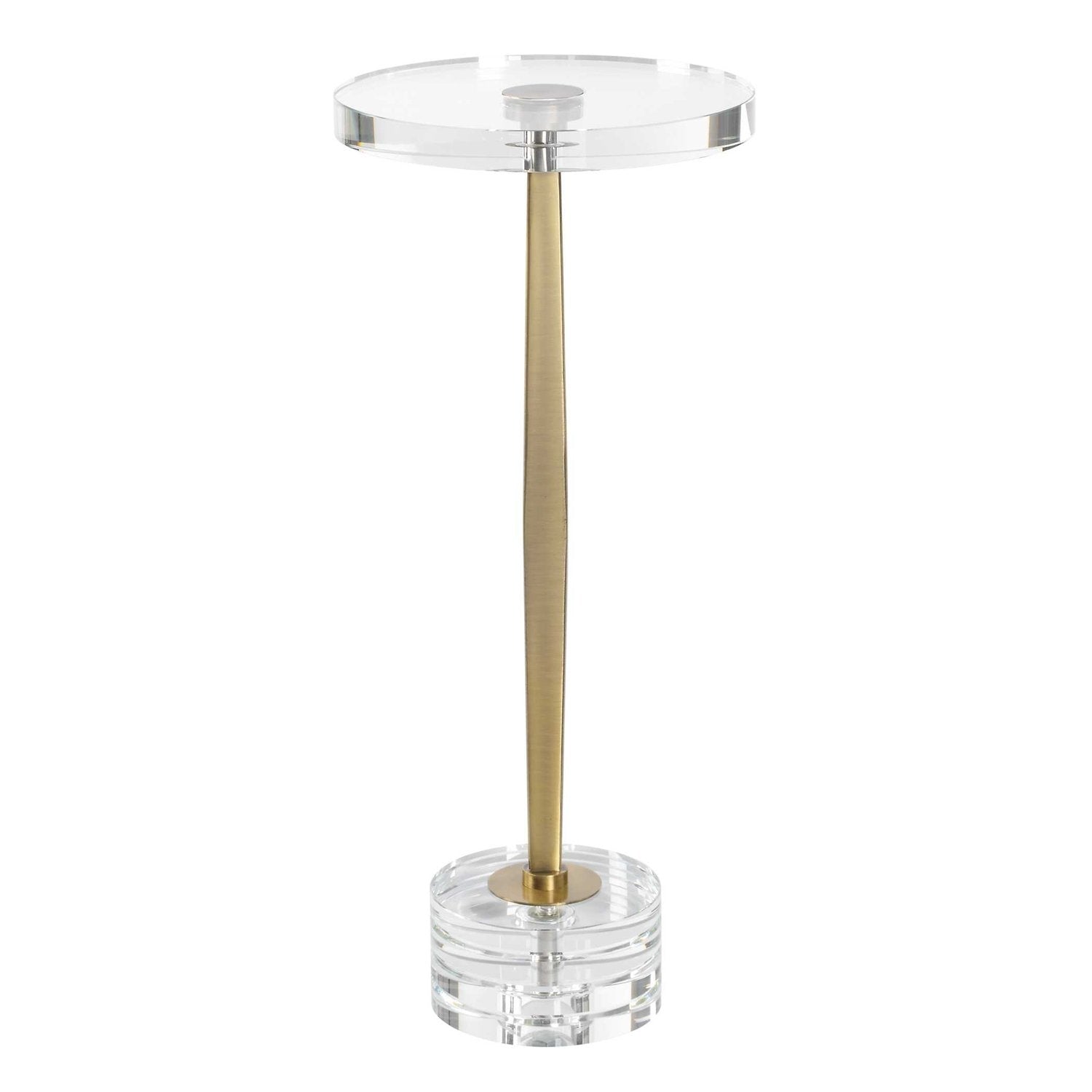 UTTERMOST Groove Crystal Drink Table - Side