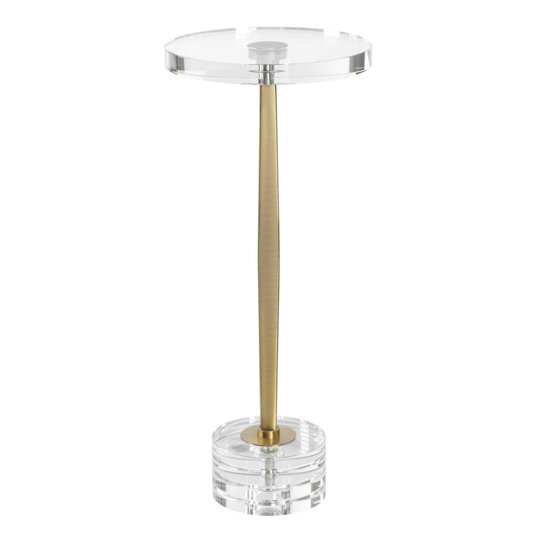 UTTERMOST Groove Crystal Drink Table - Side