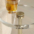 UTTERMOST Groove Crystal Drink Table - Side