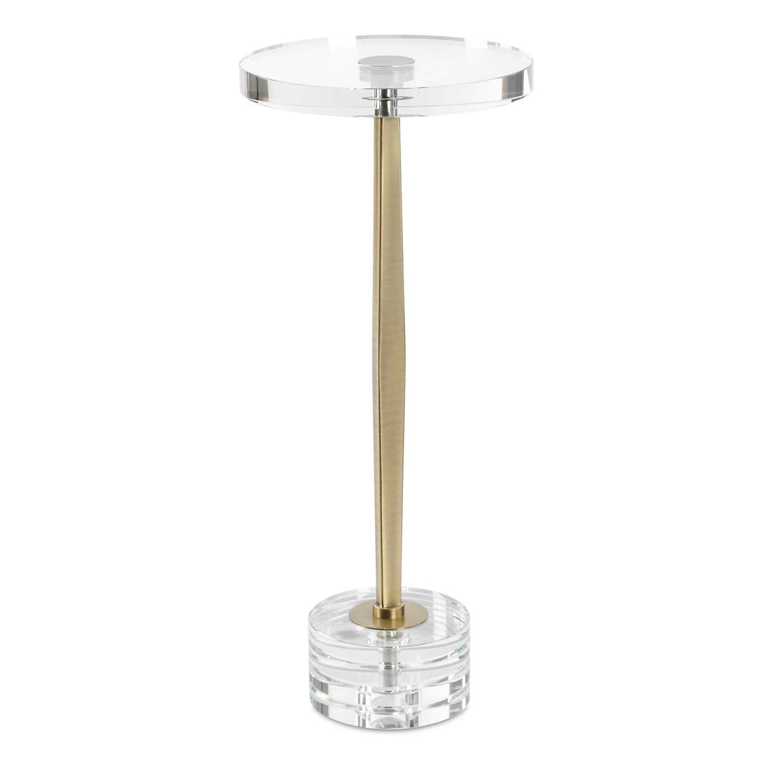 UTTERMOST Groove Crystal Drink Table - Side