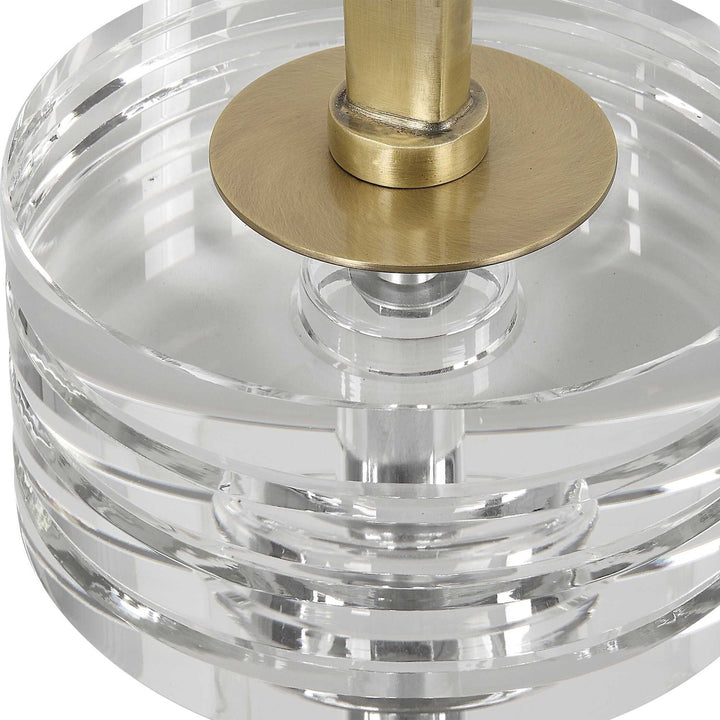 UTTERMOST GROOVE CRYSTAL DRINK TABLE - Side