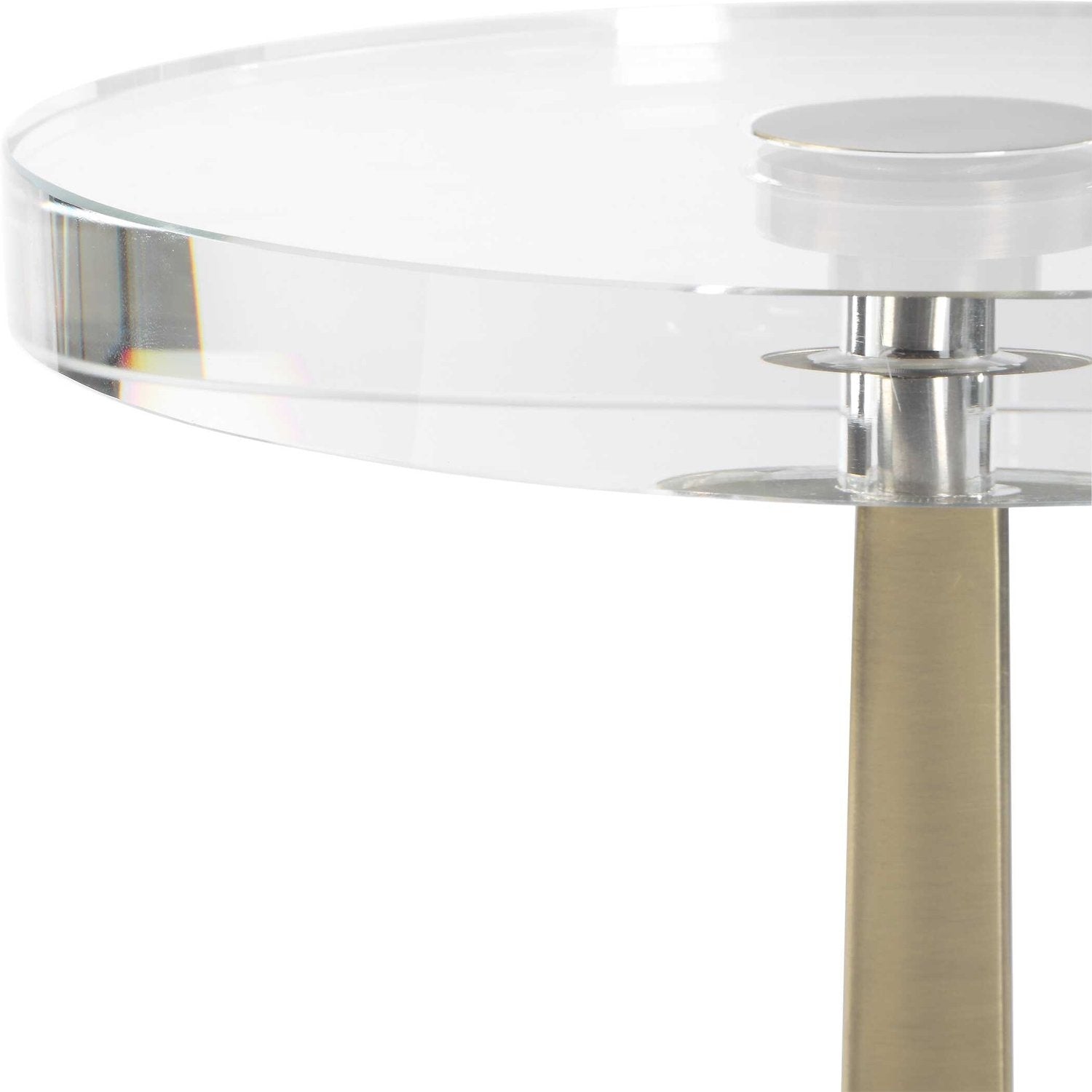 UTTERMOST Groove Crystal Drink Table - Side