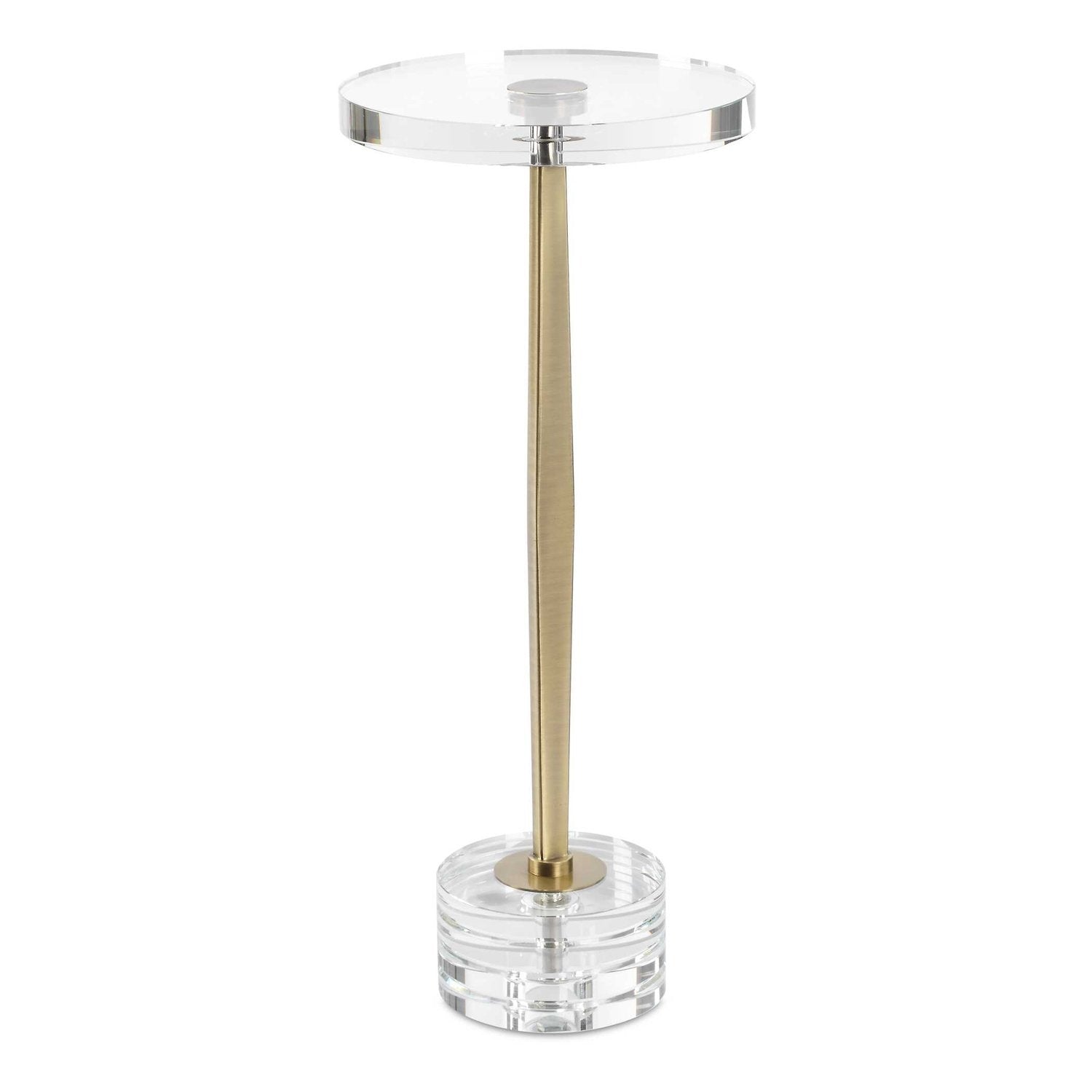 UTTERMOST GROOVE CRYSTAL DRINK TABLE - Side