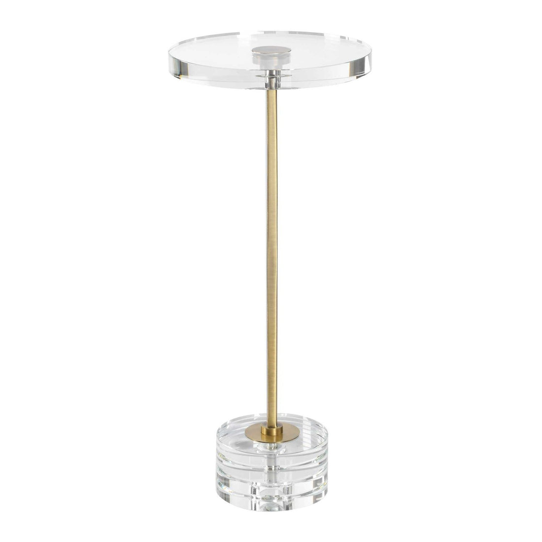 UTTERMOST GROOVE CRYSTAL DRINK TABLE - Side