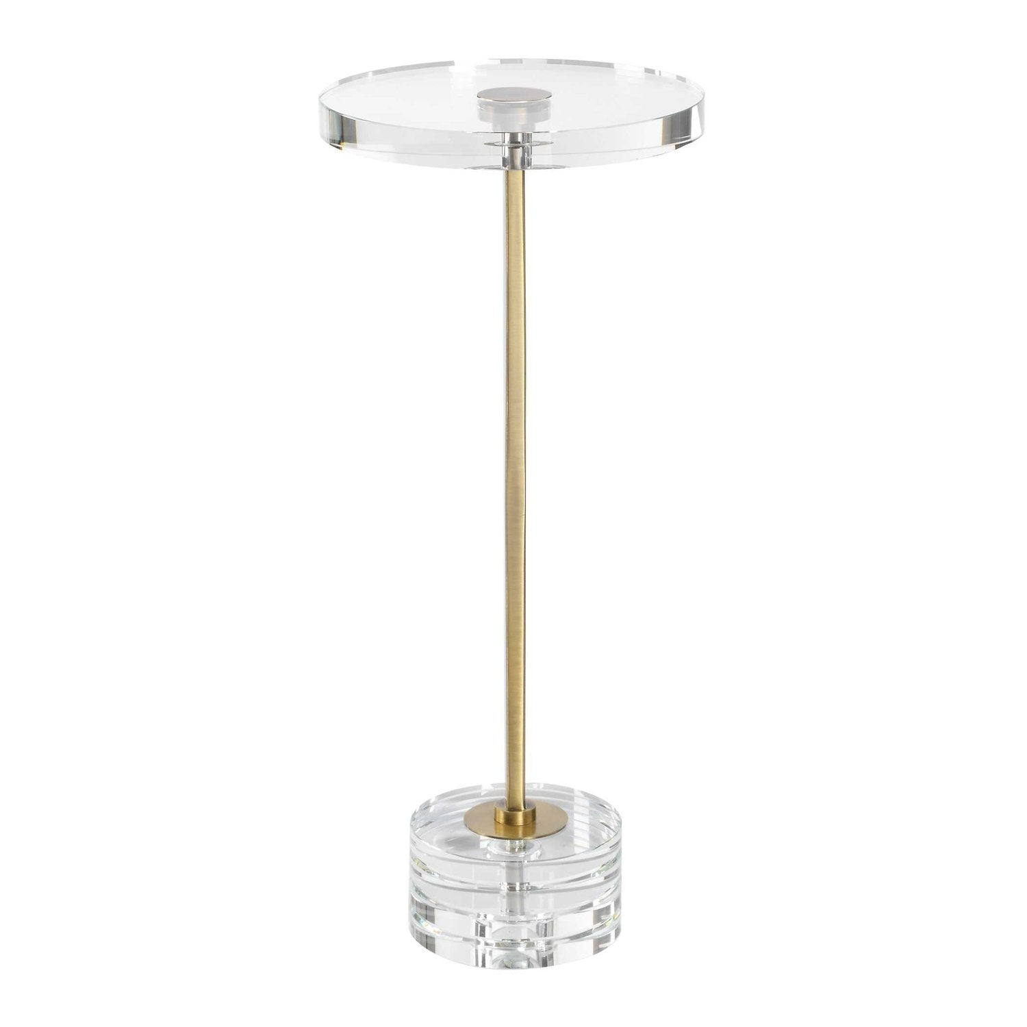 UTTERMOST GROOVE CRYSTAL DRINK TABLE - Side