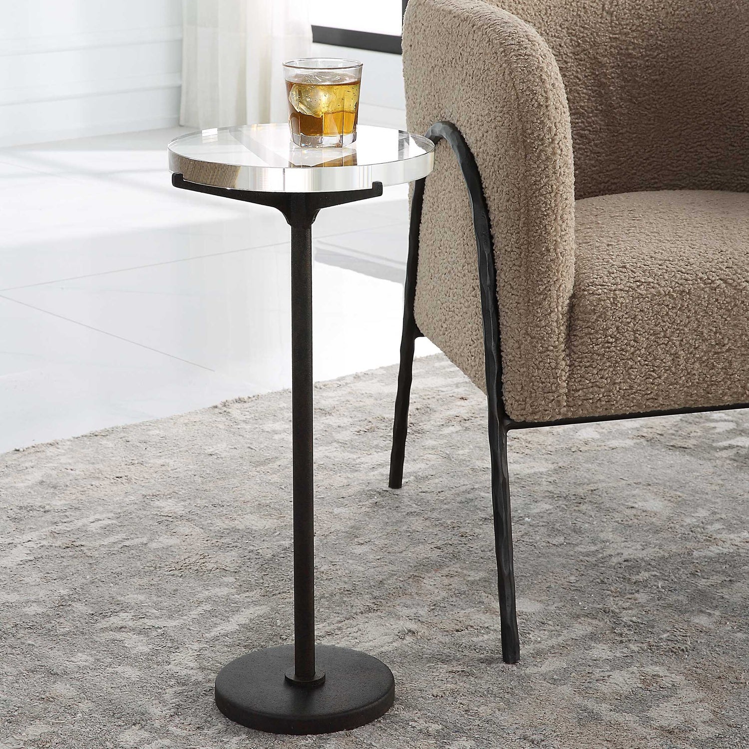 UTTERMOST FORGE INDUSTRIAL ACCENT TABLE - Side