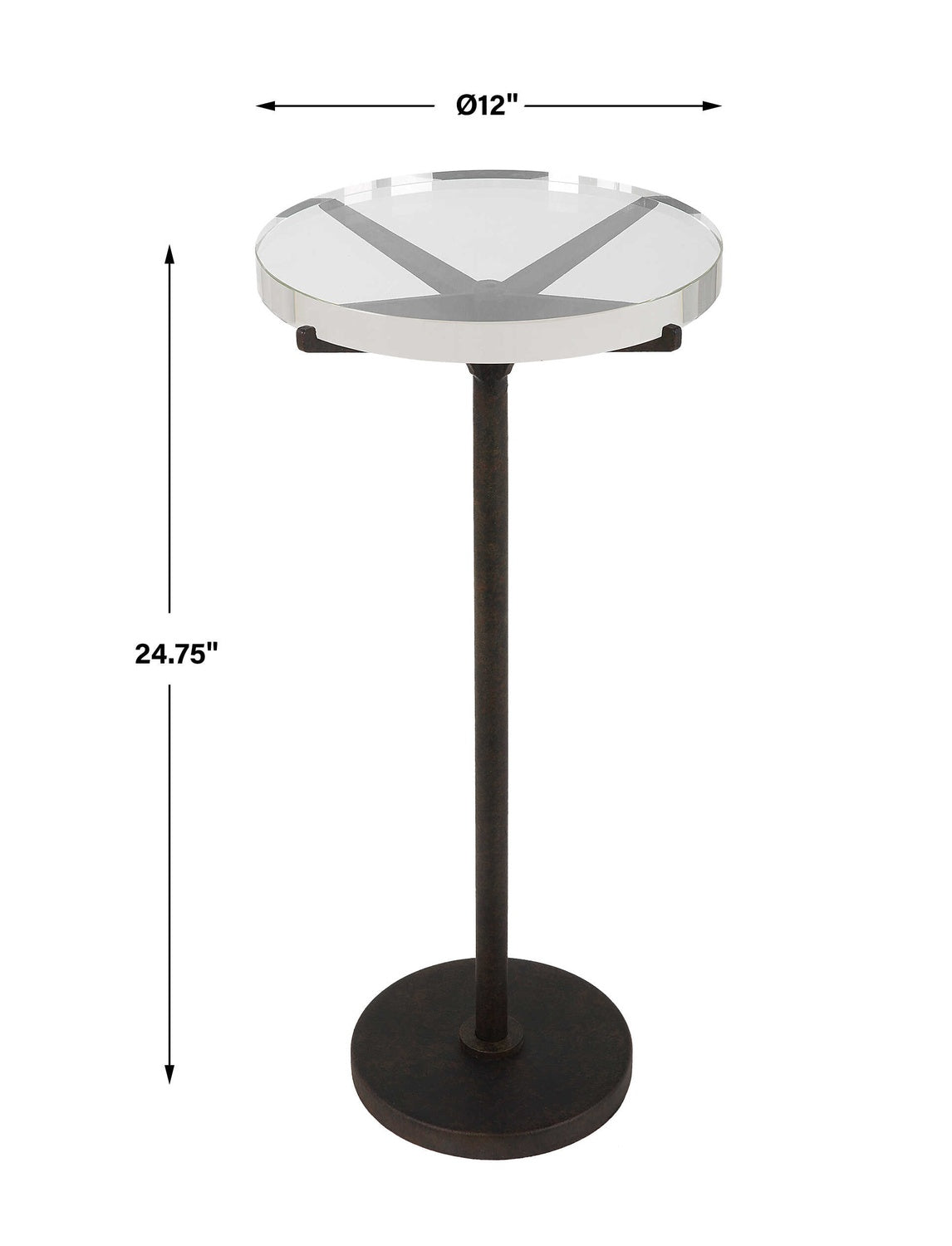 UTTERMOST FORGE INDUSTRIAL ACCENT TABLE - Side