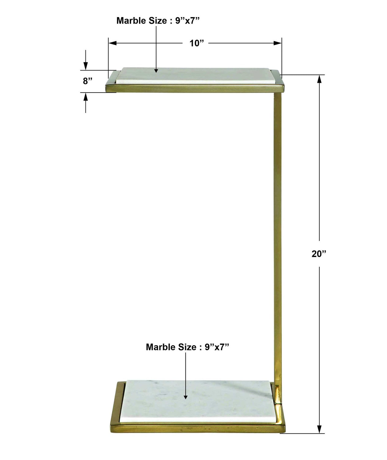 UTTERMOST ELEVATE DRINK TABLE - Side