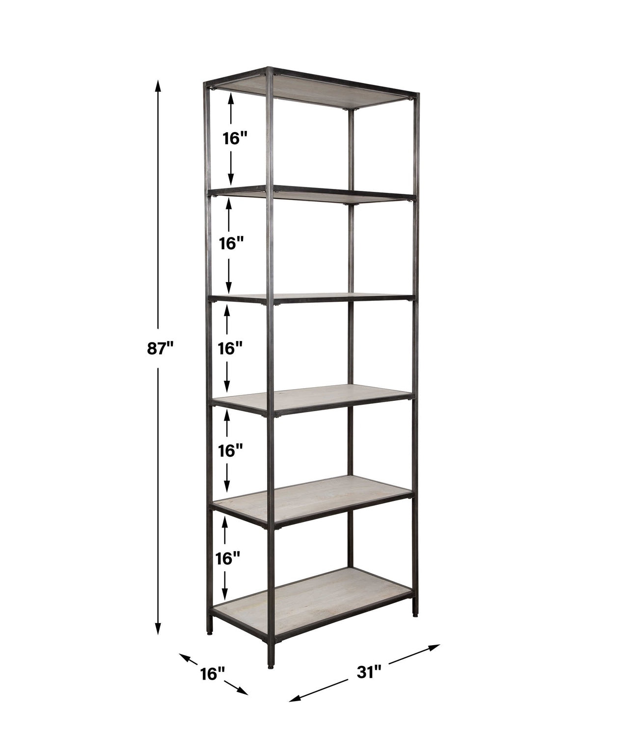 UTTERMOST BALDWIN INDUSTRIAL ETAGERE - Cabinets & Bar